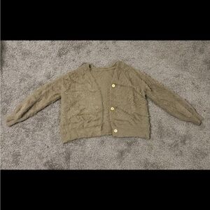 Fuzzy Tan Cardigan